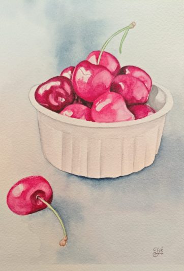 Cerezas en bol